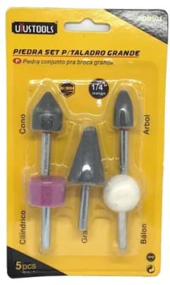 Piedra set p/taladro chica 5 pzas (piedra dremel) Uyustools