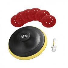 Juego de disco 7'' con 5 lijas y adaptador Inoxcrom