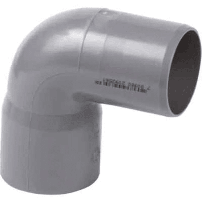 Codo PVC sanitario 40x87,5° gris