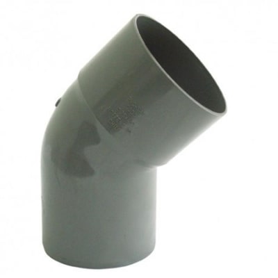 Codo PVC sanitario 110x45° gris1