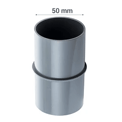 Copla PVC sanitario 50mm gris