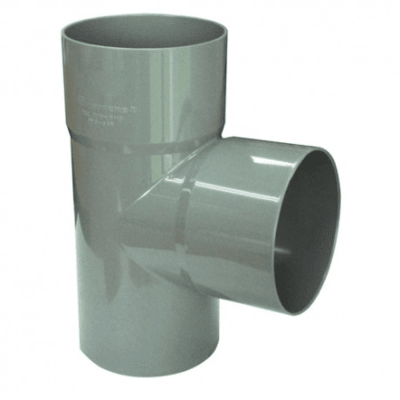 Tee PVC sanitario 50x40mm gris