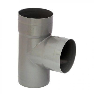 Tee PVC sanitario 75X50mm gris1