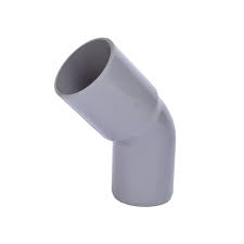 Codo PVC sanitario 50x45° gris