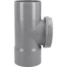 Tee registro pvc sanitario 75x75mm gris