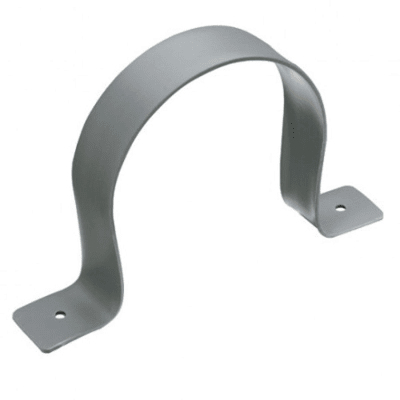 Abrazadera PVC sanitario 75mm gris