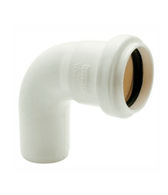 Codo pvc sanitario 50x87,5° blanco con goma