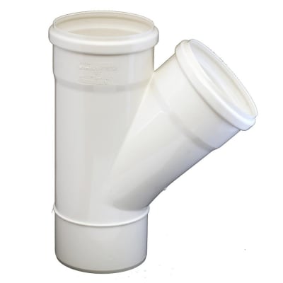 Vee pvc sanitario 50x50mm blanco con goma