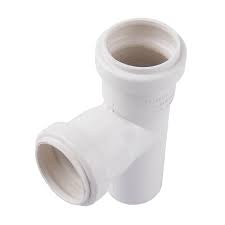 Tee pvc sanitario 75x50mm blanco con goma