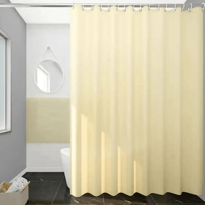 Forro de cortina de baño anti hongos beige 180x180cm1