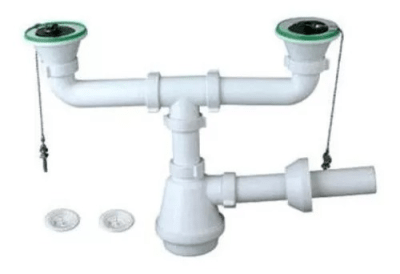 Sifon lavaplatos 1 1/2'' doble completo Aquakit