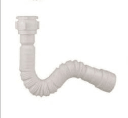 Alargador acordeon blanco universal 1 1/4'' y 1 1/2'' Aquakit