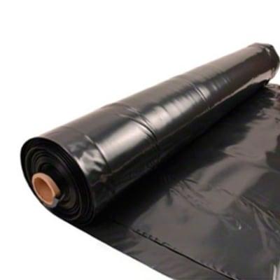Plástico negro 0.10 micras ancho 4 metros largo 1 metro (Polietileno / Nylon)