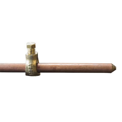Barra toma tierra 1/2'' x 1 metro con conector bronce (barra cooper)