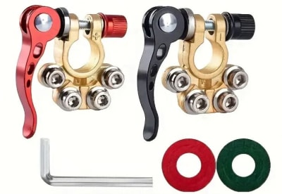 Set 2 terminales para bateria auto c/empaquetadura