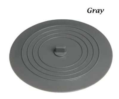 Tapon de silicona desague 15 cm gris