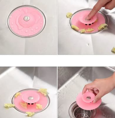 Tapon para desague silicona rosado  Ø 30mm1