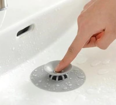 Tapón para desagüe silicona gris  Ø 30mm1