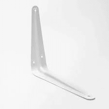 Escuadra metalica blanco 20x25cm (8''x10'') x unidad