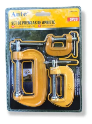 Set prensas de apriete 3 piezas Ante1