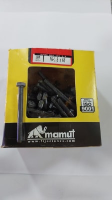 Perno hexagonal M6-1.0x60mm hilo parcial 1 unidad1