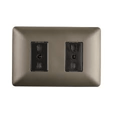 Tomacorriente doble bipaso 10/16A 250V 4920 cafe Stanford (enchufe doble bipaso) 