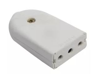 Enchufe hembra volante 2P+T 10A 250V blanco Kalop1