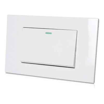 Interruptor simple grande 16A 250V blanco