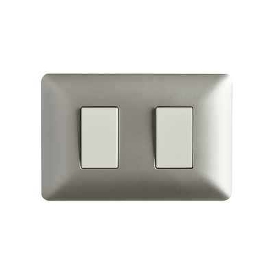 Interruptor doble (9/15) 10A 250V 3912 champagne Stanford1