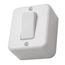 Interruptor simple 16A blanco sobrepuesto Fenix