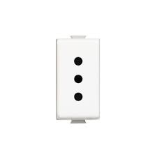 Modulo tomacorriente simple power socket blanco 10 A Ante x unidad1