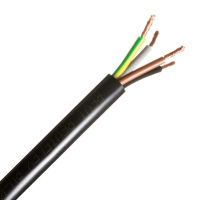 Cordon 3x0.75mm2 negro 1 metro