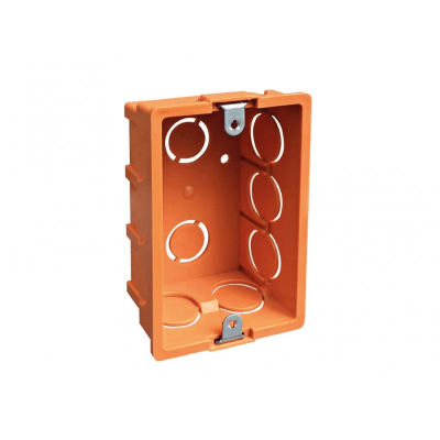 Caja eléctrica naranja con oreja metal Conduit 16-20mm
