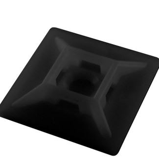 Base adhesiva 30x30mm negro (para amarra plastica) 1 unidad1