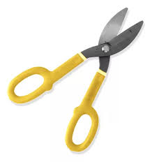 Tijera hojalatera 10'' mango amarillo1