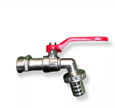 Llave de jardin 1/2 x 3/4'' bola manilla roja