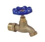 Llave de jardin 1/2'' bronce manilla azul