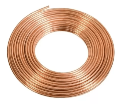 Cañería de cobre recocida 1/4'' espesor pared 0.64mm rollo 15 metros