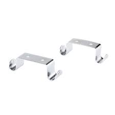 Soporte techo doble para tubo 12mm cromado 2 unidades