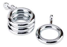 Soporte doble corto para tubo cromado 12mm 2 unidades
