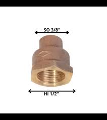 Terminal bronce 1/2'' HI x 3/8'' SO1