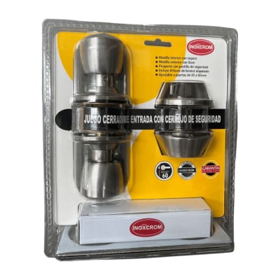 Cerradura de entrada con cerrojo de seguridad 4 llaves