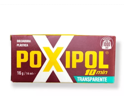 Soldadura plastica Poxipol transparente 10 min 14ml