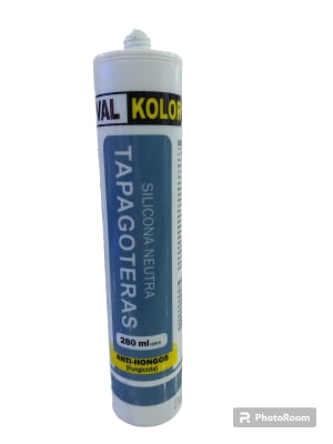 Silicona neutra gris Val Kolor anti-hongos 280 ml.