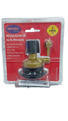 Regulador de alta presion c/terminal para manguera Sercogas (para sopletes)1