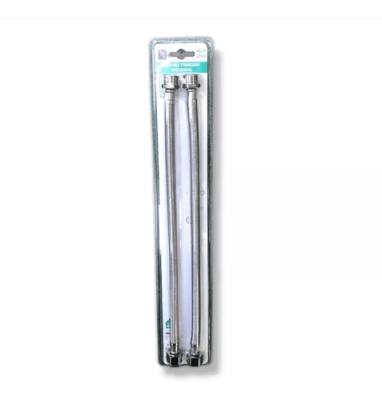 Flexible de agua 1/2x1/2'' HI-HE 40cm 2 unidades