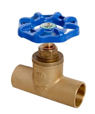 Llave de paso bronce 1/2'' SO-SO manilla azul