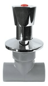 Llave de paso PPR 25mm campana cromada triangular1