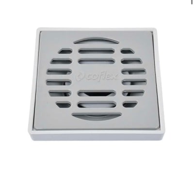 Coladera cuadrada ABS 10x10cm rejilla gris