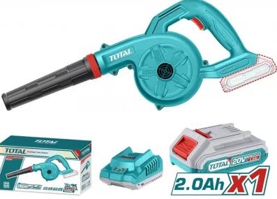 Soplador inalambrico + bateria 20V 2Amp + Cargador 20V 2Amp Total